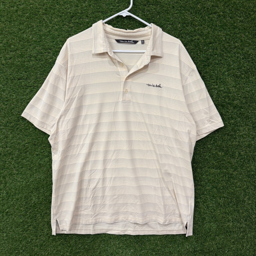 Travis Mathew XXL Golf Polo Shirt Striped Short Sleeve Menswear